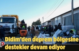Didim’den deprem bölgesine destekler devam ediyor