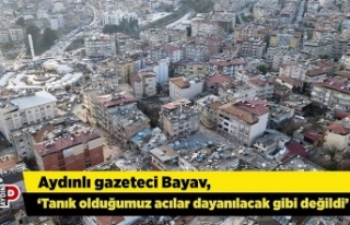 Aydınlı gazeteci Bayav, "Tanık olduğumuz...
