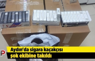 Aydın'da sigara kaçakçısı şok ekibine takıldı