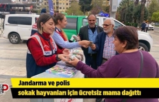Jandarma ve polis sokak hayvanları için ücretsiz...