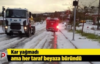 Kar yağmadı ama her taraf beyaza büründü