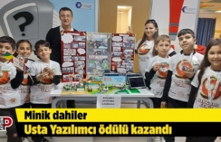 Minik dahiler Usta Yazılımcı ödülü kazandı