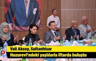 Vali Aksoy, Sultanhisar Huzurevi'ndeki yaşlılarla...