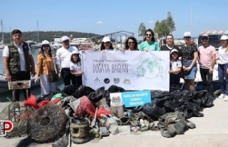 Didimli miniklerden çöp ve atık toplama etkinliği