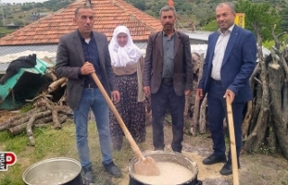 Emekli oldu, bütün köye keşkek dağıttı