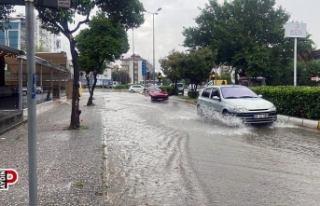Sağanak yağış yolları göle çevirdi, ağaçları...