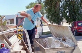 Germencik’te çöp konteynerleri temizleniyor