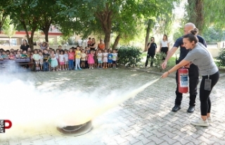 İtfaiyecilik Haftası’nda miniklere eğitim verdi