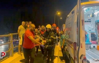 Vücudunda demir boru ile hastaneye kaldırıldı