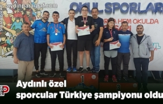 Aydınlı özel sporcular Türkiye şampiyonu oldu