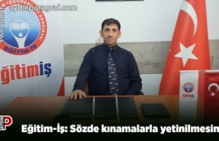 Eğitim-İş: Sözde kınamalarla yetinilmesin