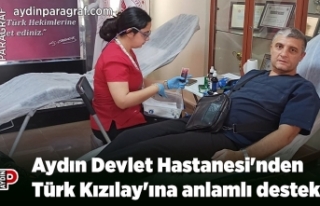 Aydın Devlet Hastanesi'nden Türk Kızılay'ına...