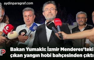 Bakan Yumaklı: İzmir Menderes'teki çıkan...
