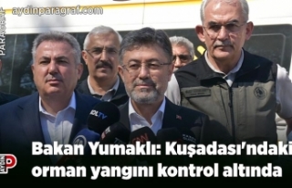 Bakan Yumaklı: Kuşadası'ndaki orman yangını...