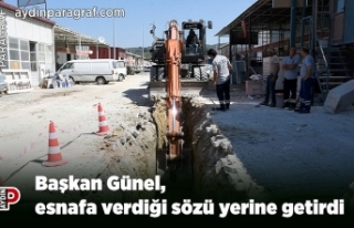 Başkan Günel, esnafa verdiği bir sözü daha yerine...