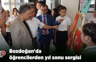 Bozdoğan'da öğrencilerden yıl sonu sergisi