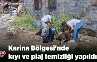Karina Bölgesi'nde kıyı ve plaj temizliği...