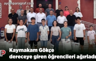 Kaymakam Gökçe dereceye giren öğrencileri ağırladı