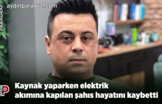Kaynak yaparken elektrik akımına kapılan şahıs...