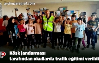 Köşk jandarması tarafından okullarda trafik eğitimi...