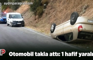 Otomobil takla attı: 1 hafif yaralı
