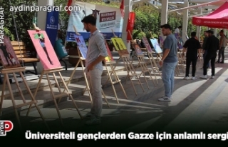Üniversiteli gençlerden Gazze için anlamlı sergi