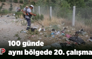 100 günde aynı bölgede 20. çalışma