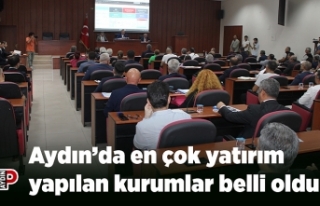 Aydın’da en çok yatırım yapılan kurumlar belli...