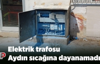 Elektrik trafosu Aydın sıcağına dayanamadı
