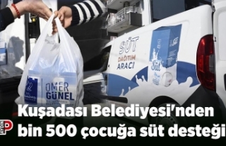 Kuşadası Belediyesi'nden bin 500 çocuğa süt...