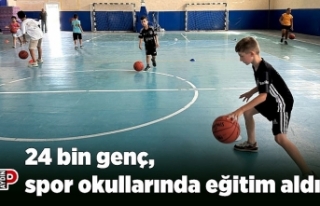24 bin genç, spor okullarında eğitim aldı