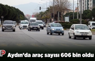 Aydın’da araç sayısı 606 bin oldu