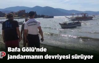 Bafa Gölü’nde jandarmanın devriyesi sürüyor