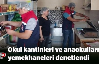 Okul kantinleri ve anaokulları yemekhaneleri denetlendi