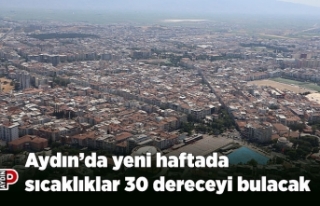 Aydın’da yeni haftada sıcaklıklar 30 dereceyi...