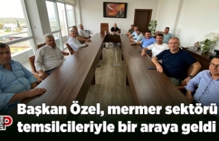 Başkan Özel, mermer sektörü temsilcileriyle bir...