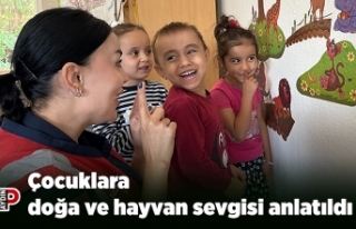 Çocuklara doğa ve hayvan sevgisi anlatıldı