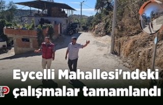 Eycelli Mahallesi'ndeki çalışmalar tamamlandı