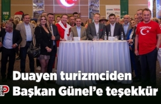 Duayen turizmciden Başkan Günel’e teşekkür