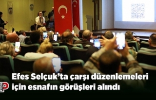 Efes Selçuk’ta çarşı düzenlemeleri için esnafın...