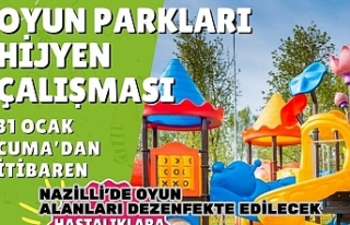 NAZİLLİ’DE OYUN ALANLARI DEZENFEKTE EDİLECEK