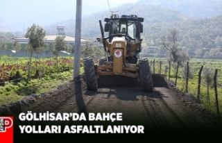 GÖLHİSAR’DA BAHÇE YOLLARI ASFALTLANIYOR