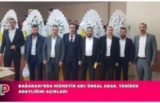 BAĞARASI’NDA HİZMETİN ADI: ÜNSAL ADAK, YENİDEN...