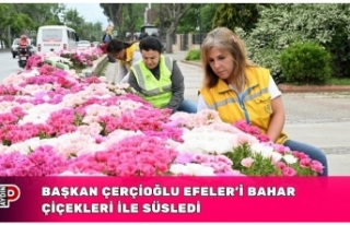 BAŞKAN ÇERÇİOĞLU EFELER’İ BAHAR ÇİÇEKLERİ...
