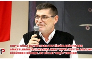 CHP’li Süha Bayırlı’dan Zeytinliklerin Maden...