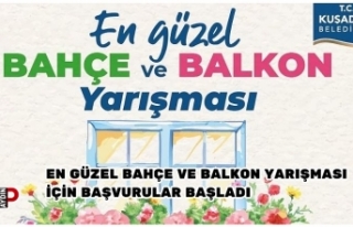 EN GÜZEL BAHÇE VE BALKON YARIŞMASI İÇİN BAŞVURULAR...