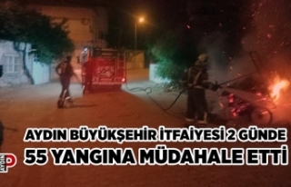 AYDIN BÜYÜKŞEHİR İTFAİYESİ 2 GÜNDE 55 YANGINA...