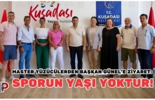 MASTER YÜZÜCÜLERDEN BAŞKAN GÜNEL’E ZİYARET:...