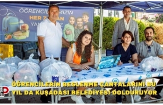 ÖĞRENCİLERİN BESLENME ÇANTALARINI BU YIL DA KUŞADASI...