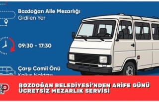 BOZDOĞAN BELEDİYESİ’NDEN ARİFE GÜNÜ ÜCRETSİZ...